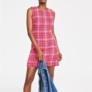 On 34th Tweed Pink Mini Sheath Dress